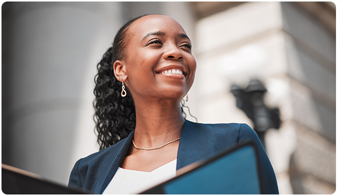 Benefits of Notary O&E Insurance, happy woman