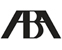 A black and white logo with the letters ABA in a bold, stylized font, interlocking, on a plain background.