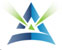 A stylized logo featuring a blue and green triangular design. The logo includes intersecting green lines at the top and a blue curved base.