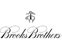 Logo of Brooks Brothers featuring a sheep suspended by ribbons above the text Brooks Brothers in elegant, cursive lettering.