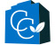 Logo featuring two interlocking white Cs on a blue background, accompanied by a small white leaf symbol. The design suggests an emphasis on sustainability or environmental themes.
