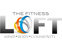 Logo for The Fitness Loft with stylized letters. The O in LOFT is composed of overlapping colorful rings in blue, orange, and gray. The text MIND • BODY • COMMUNITY is below the logo.